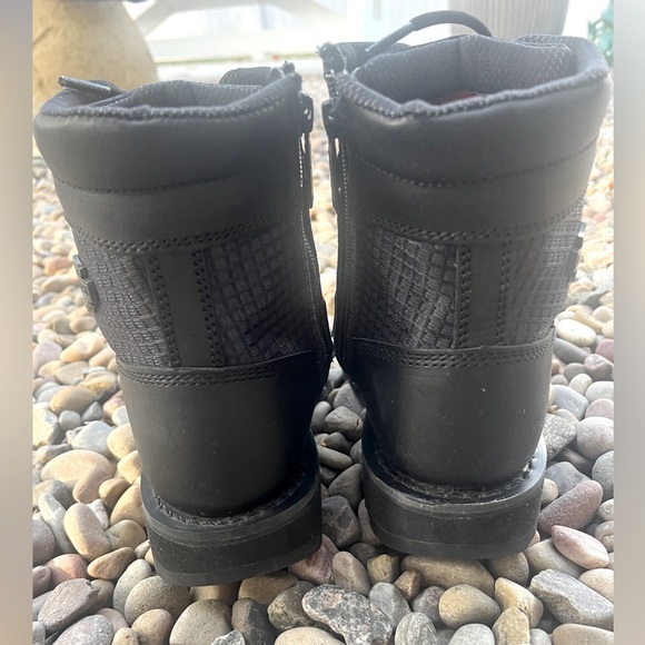 🖤HARLEY DAVIDSON Hamlyn Women’s Leather Lace Up Blk Motorcycle Riding Boots 6.5 - Picture 4 of 7